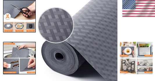BPA-Free Waterproof Shelf Liners - Dual-Sided Kitchen Protection 23.6" X 393.7"