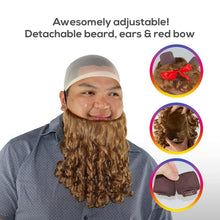 Load image into Gallery viewer, Professional Cowardly Lion Costume Wig - Adjustable Mane &amp; Beard for Age Groups
