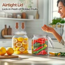 Load image into Gallery viewer, Versatile 86 oz Glass Storage Jars with Airtight Lid - Ideal for Kitchen Use