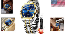 Load image into Gallery viewer, Stylish Men's Automatic Watch with Blue Finish, Date Function &amp; Sapphire Crystal