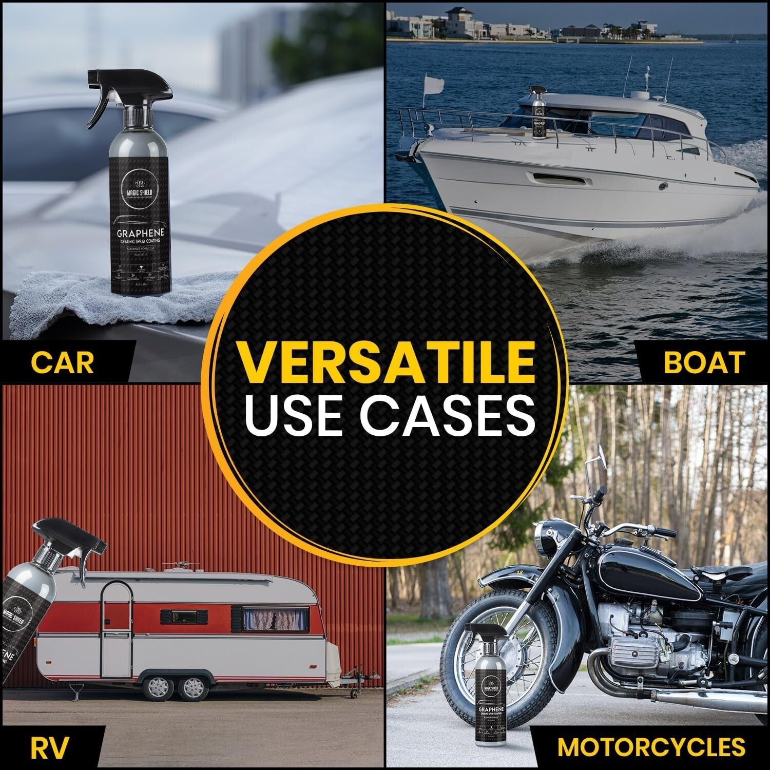 16oz Long-Lasting Graphene Spray for Waterless Wash & Ultimate Paint Protection