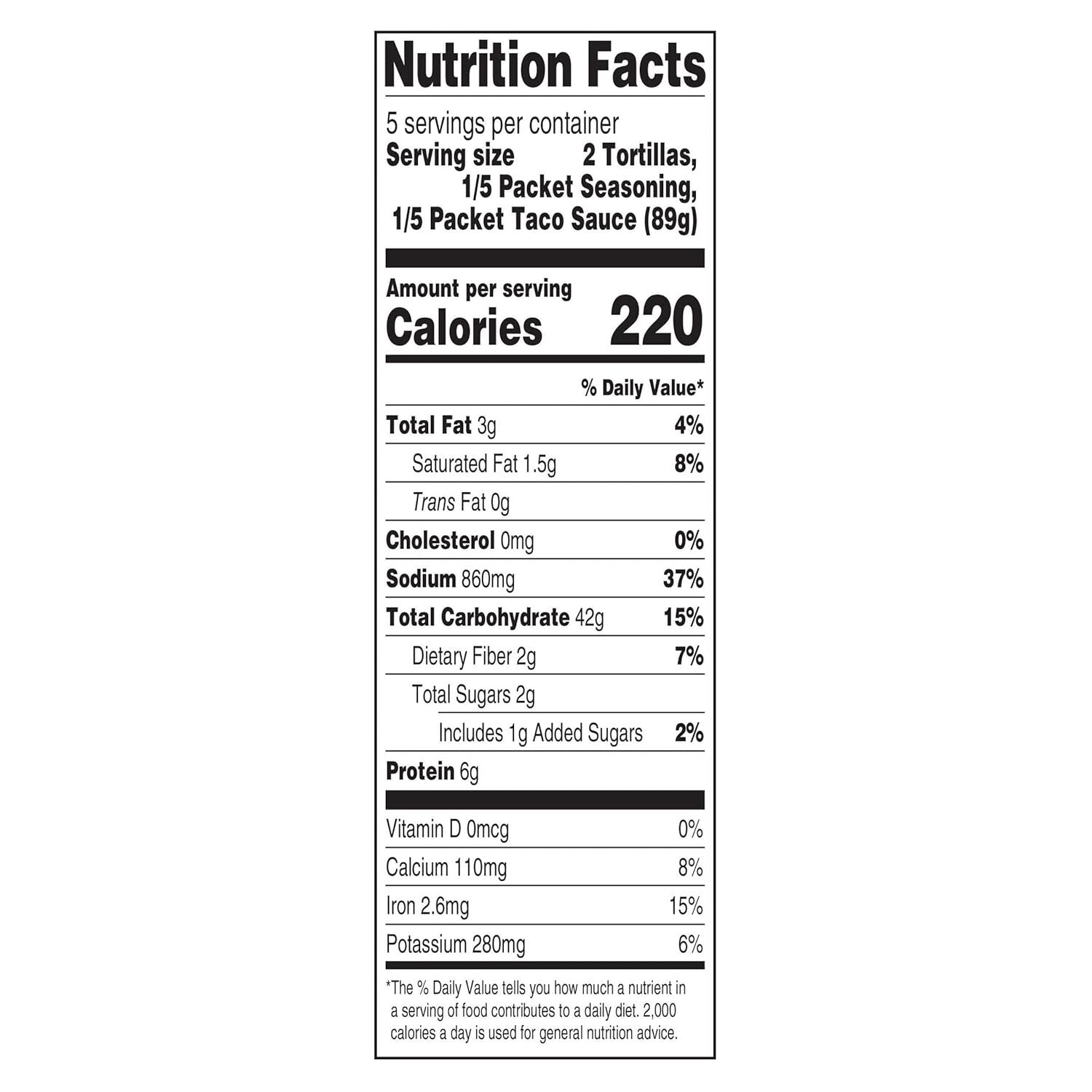 Convenient Taco Dinner Kit: 10 Soft Flour Tortillas & Taco Sauce, 12 Packs