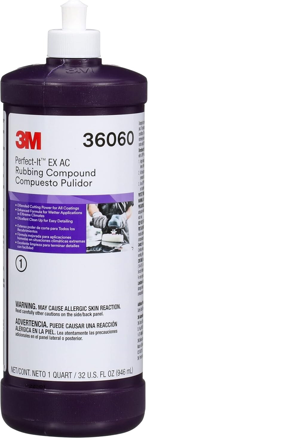 Aluminum Oxide-Based Rubbing Compound 36060 - Proven Performance, 1 qt
