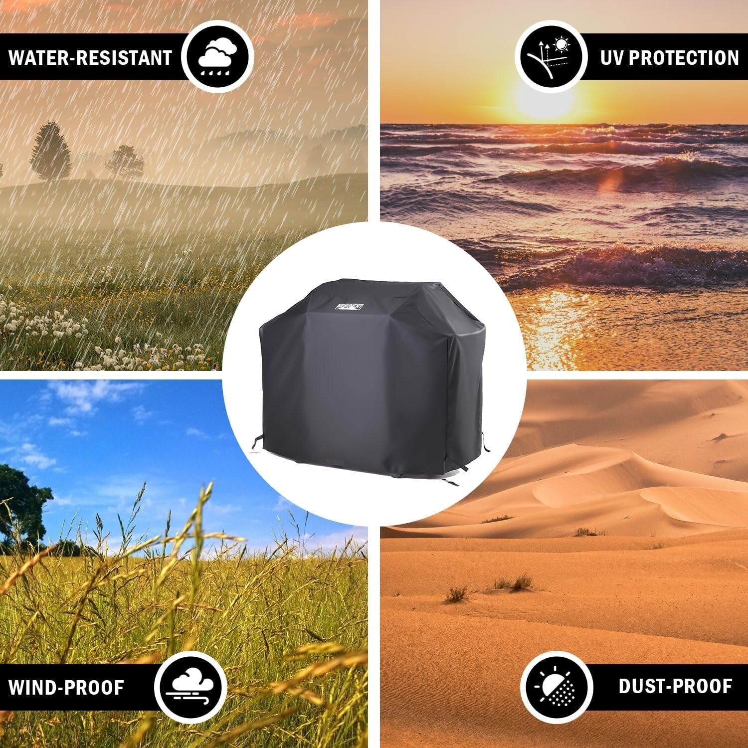 Durable Heavy-Duty BBQ Grill Cover - Fits 54-Inch Models with Easy Clean Design