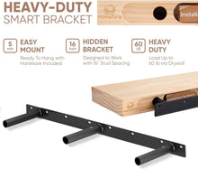 Load image into Gallery viewer, Heavy-Duty 48 Inch Floating Shelves - Elegant Décor for Kitchen &amp; Bathroom