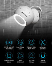 Load image into Gallery viewer, Reliable 4-Pack Outdoor Security Cameras - 2K Resolution &amp; Alexa Compatible