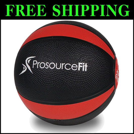 Full Body 10 lb Medicine Ball - Textured Rubber for Enhanced Grip & Power