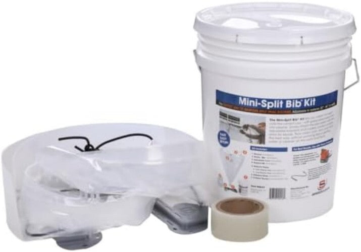 Adjustable Mini Split Cleaning Kit - 5 Gallon Capacity and Overspray Protection