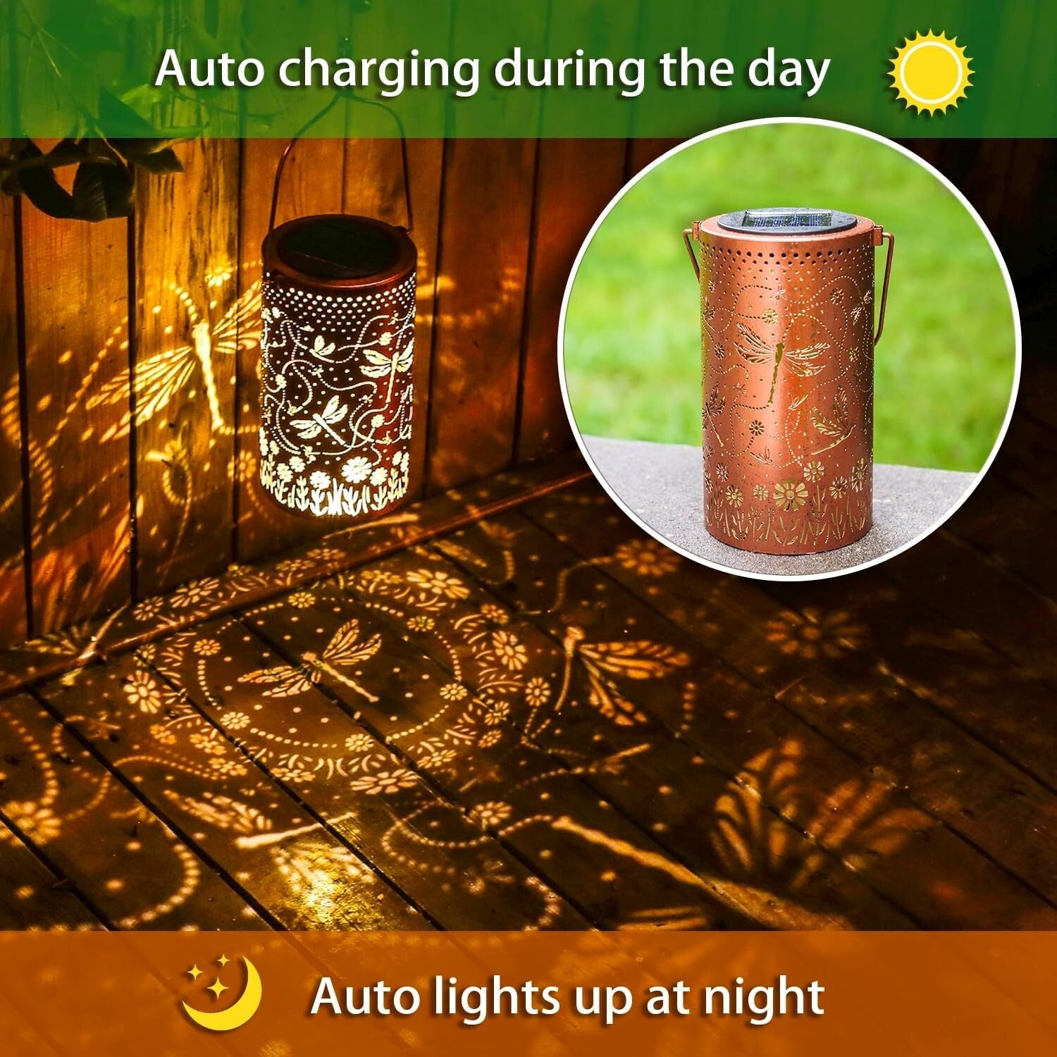 Dragonfly Solar Hanging Lantern – Waterproof LED Beauty for Garden Decor