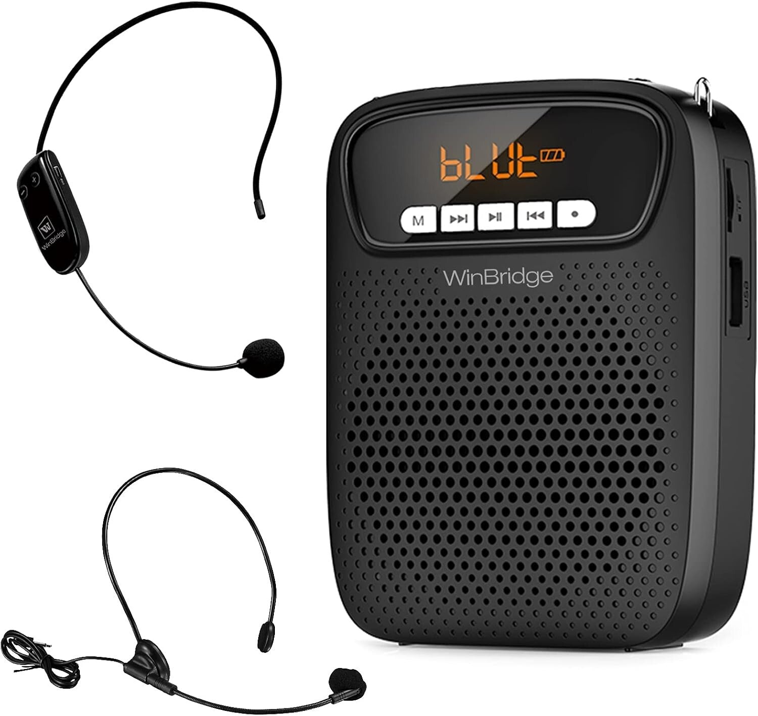 15W Portable Teacher Voice Amplifier - Wireless & Wired Microphone Included