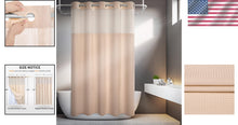 Load image into Gallery viewer, Stylish 71x74 Dotted Waffle Weave Shower Curtain with Snap-in Liner, Indoor Use