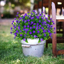 Load image into Gallery viewer, Vibrant Purple Eucalyptus Fake Flowers Set of 24 - UV Resistant and Long Lasting