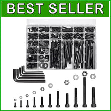 Load image into Gallery viewer, Versatile 434 Pcs Black Alloy Steel Screw &amp; Nut Set for Home and DIY Projects