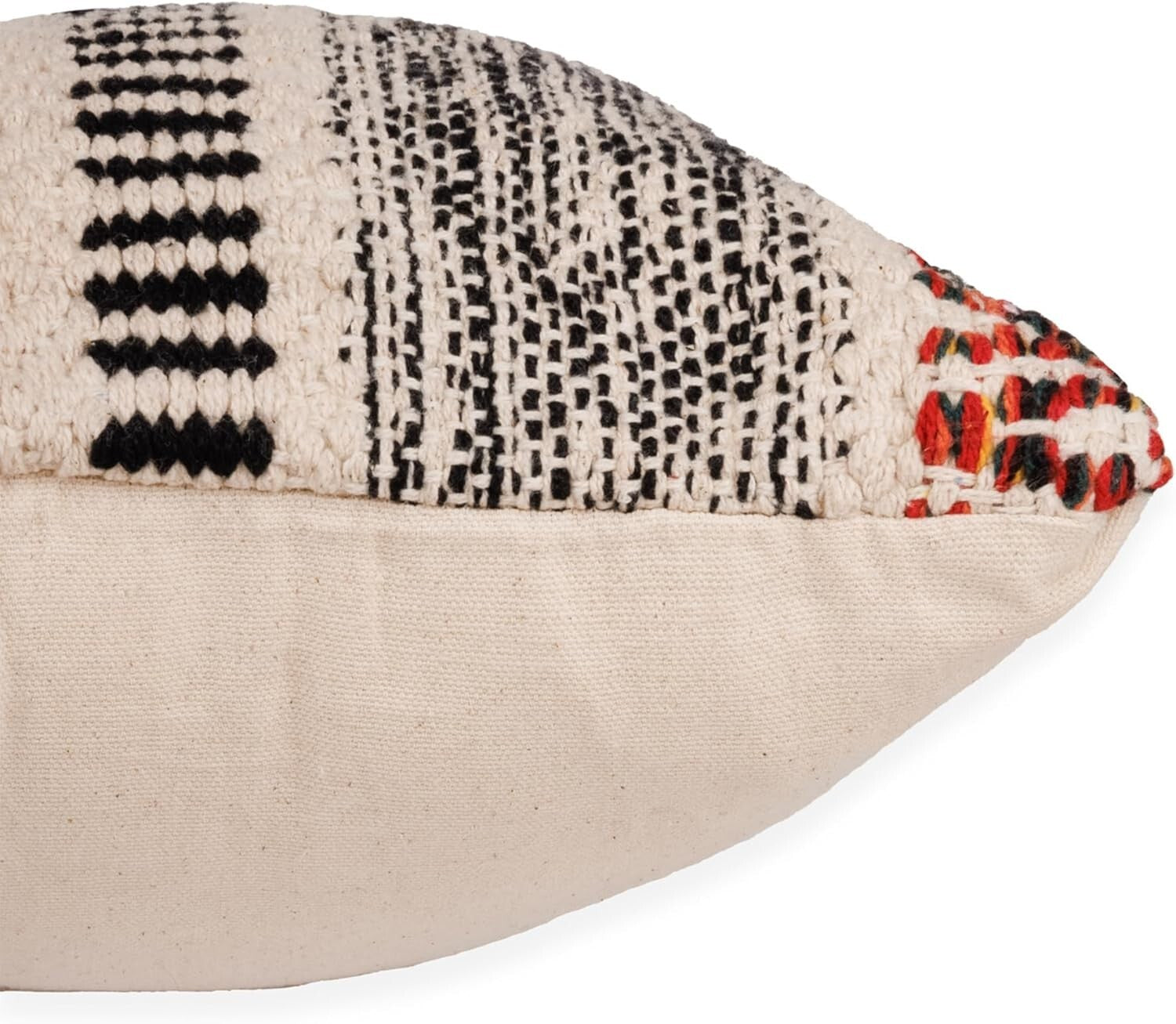 Elegant Bohemian Farmhouse Throw Pillows - 12"x20" Cotton Covers, Set of 2