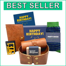 Load image into Gallery viewer, Thoughtful Birthday Gift Set for Men - Luxurious Leather and Practical Items