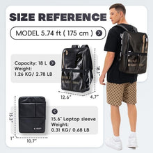 Load image into Gallery viewer, Heavy Duty Clear Backpack with Detachable Laptop Sleeve – Stadium Approved Style