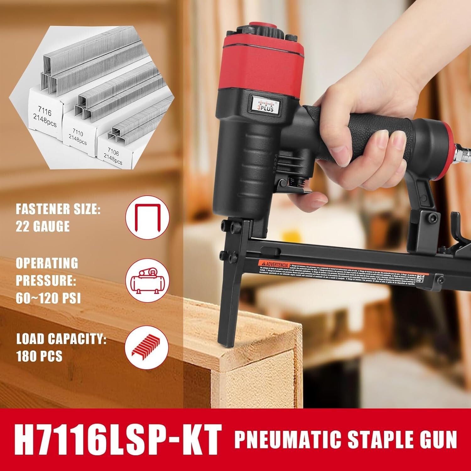 Adjustable Long Nose Pneumatic Stapler: Perfect for Upholstery & Wood Assembly