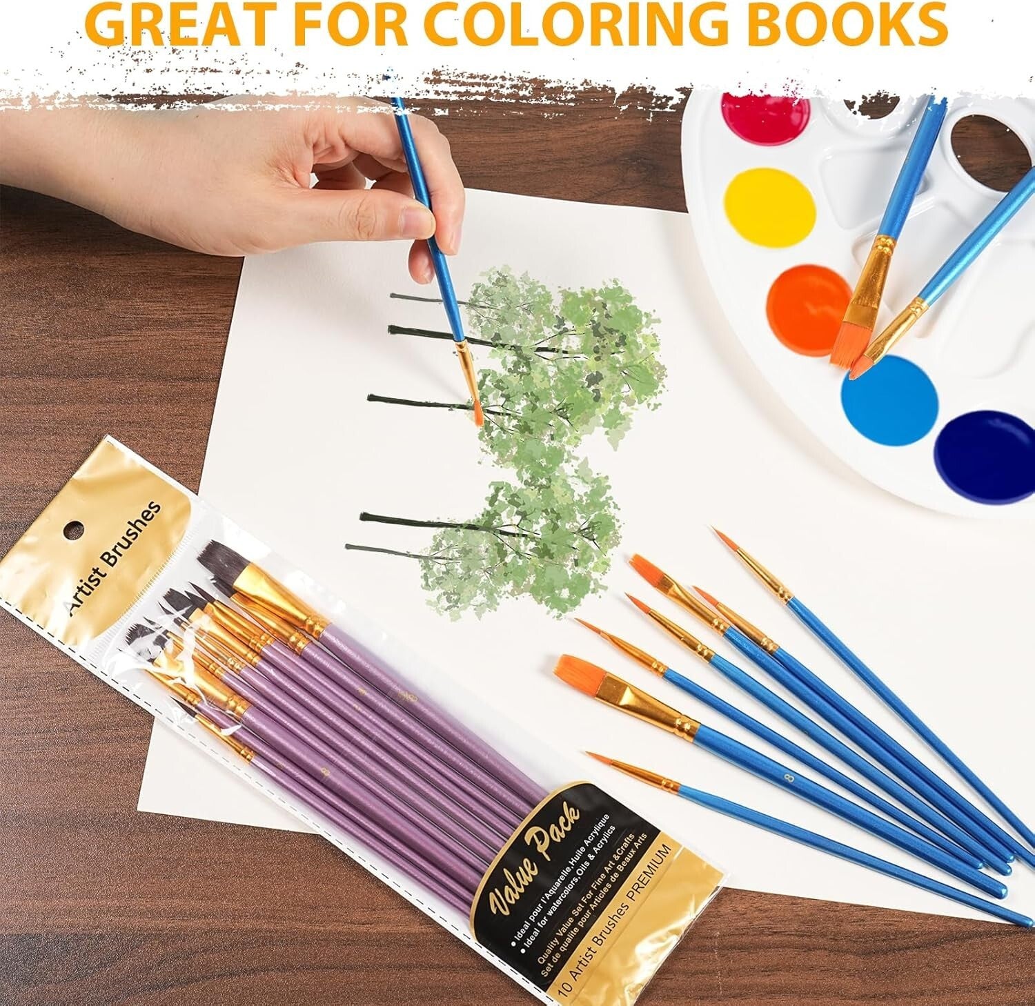 Deluxe 330-Pcs Paint Brushes and Palettes Set for Beginners to Advanced Artists
