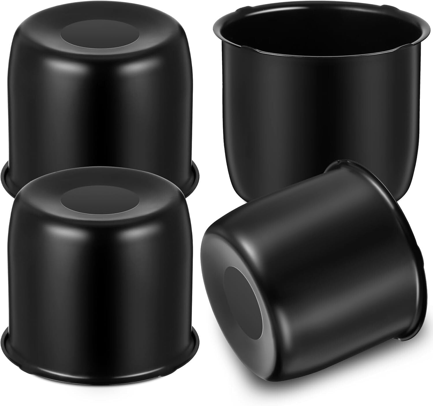 Easy Install Black Wheel Center Caps - 4 Pcs 4.25 Inch for Trailers and Trucks