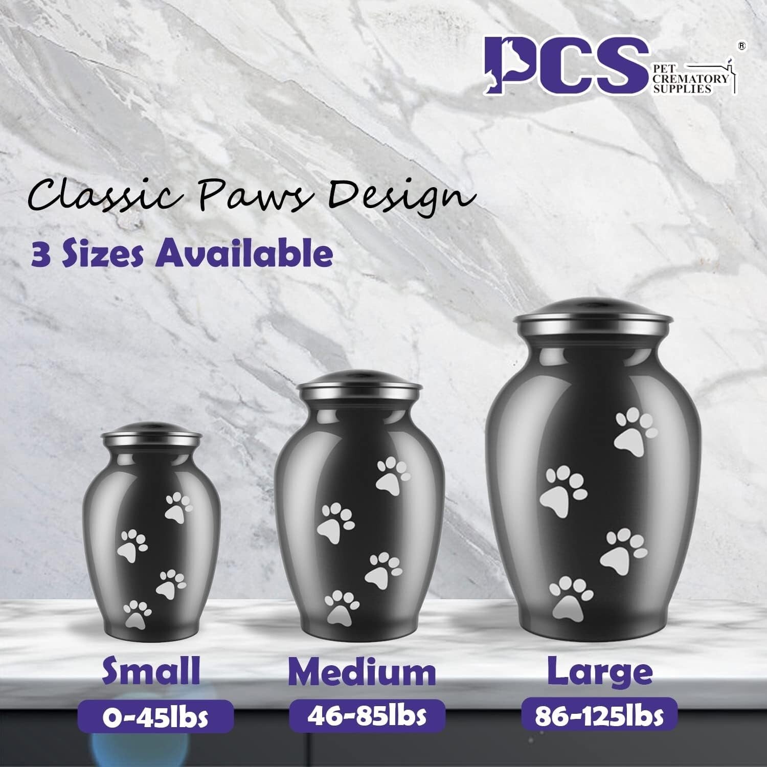 Large Silver Pet Cremation Urn with Threaded Lid - Honor Your Pet's Memory