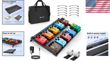 Load image into Gallery viewer, Premium 21" Pedal Board with Built-in Power &amp; Carry Bag - Perfect for Musicians