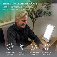Load image into Gallery viewer, HappyLight Luxe - 10,000 Lux UV-Free Light Therapy Lamp for Mood &amp; Energy Boost