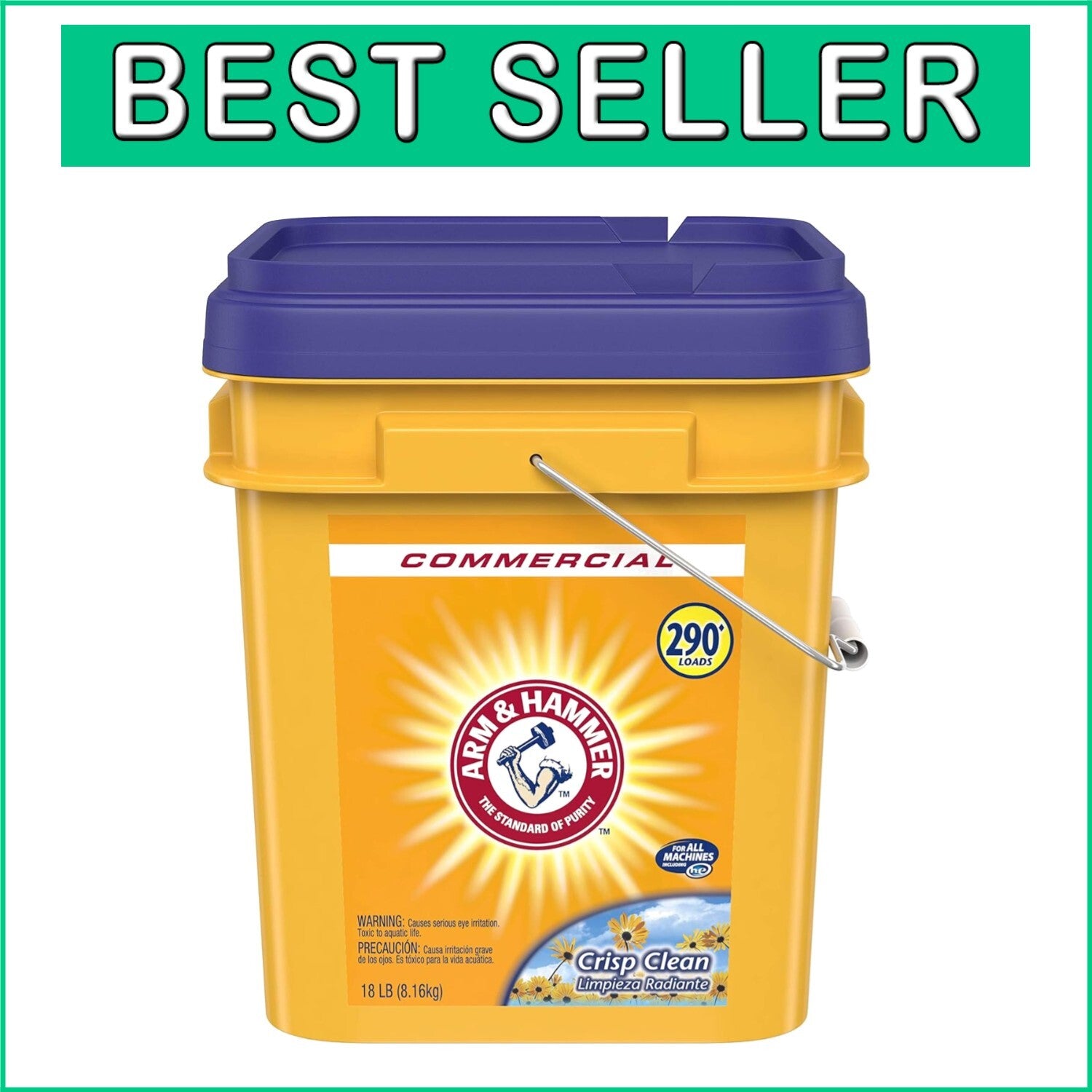 Crisp Clean Unscented Powder Laundry Detergent, 18lb for Bright, New Clothes