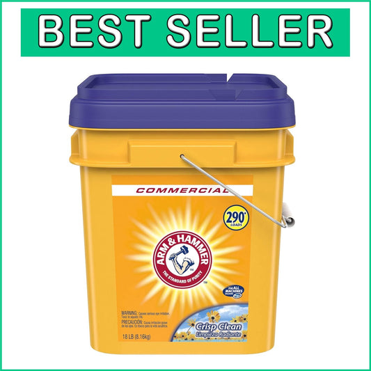 Crisp Clean Unscented Powder Laundry Detergent, 18lb for Bright, New Clothes