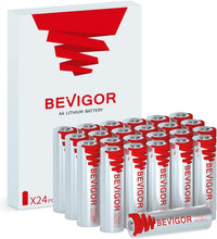 Load image into Gallery viewer, Durable 24-Pack 3000mAh AA Lithium Batteries - Leak-Proof &amp; Safe for Electronics