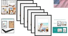 Load image into Gallery viewer, Thoughtful Gift Set - 12x16 Picture Frames in Polished Black Finish, Set of 6