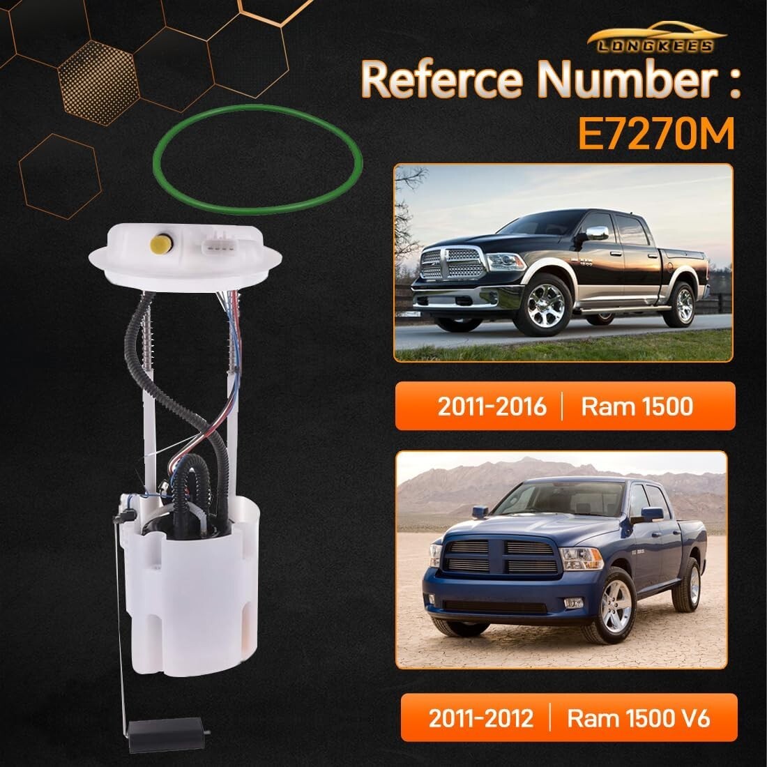 Fuel Pump Module Assembly for Ram 1500 2011-2016 V8/V6 - Precision-Matched Fit