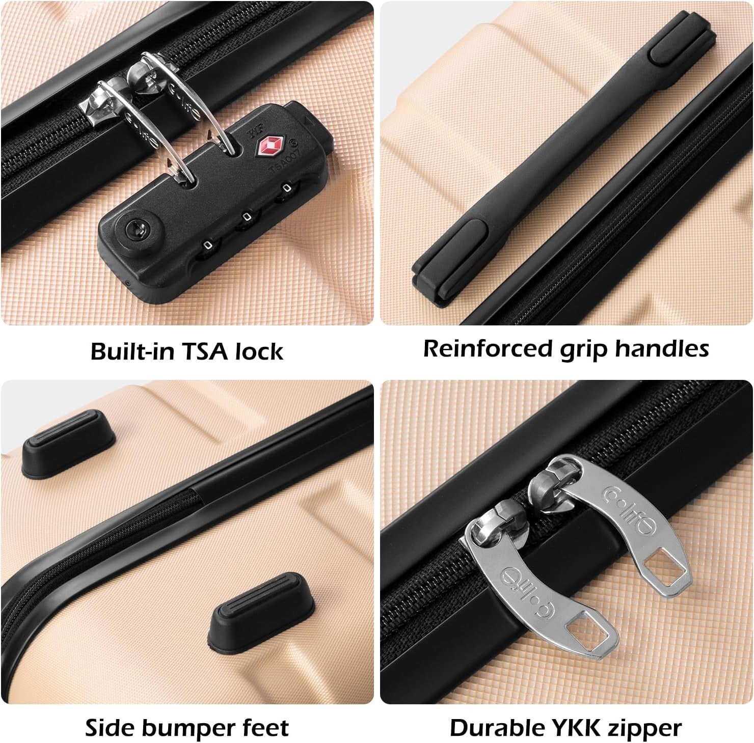 Apple Green 3-Piece Travel Luggage Set - Ergonomic Design, Ultimate Security