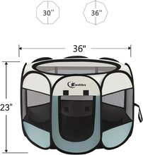 Load image into Gallery viewer, Portable Indoor/Outdoor Pet Playpen for Dogs, Cats, and Small Animals - Grey