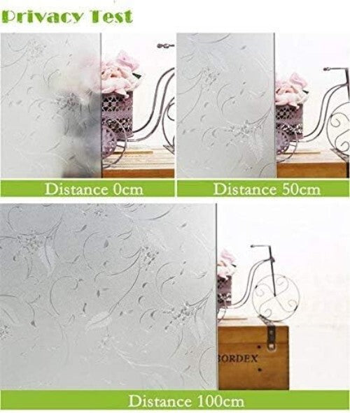 Customizable Frosted Glass Window Film 29.5'' x 118'' - Removable UV Protection