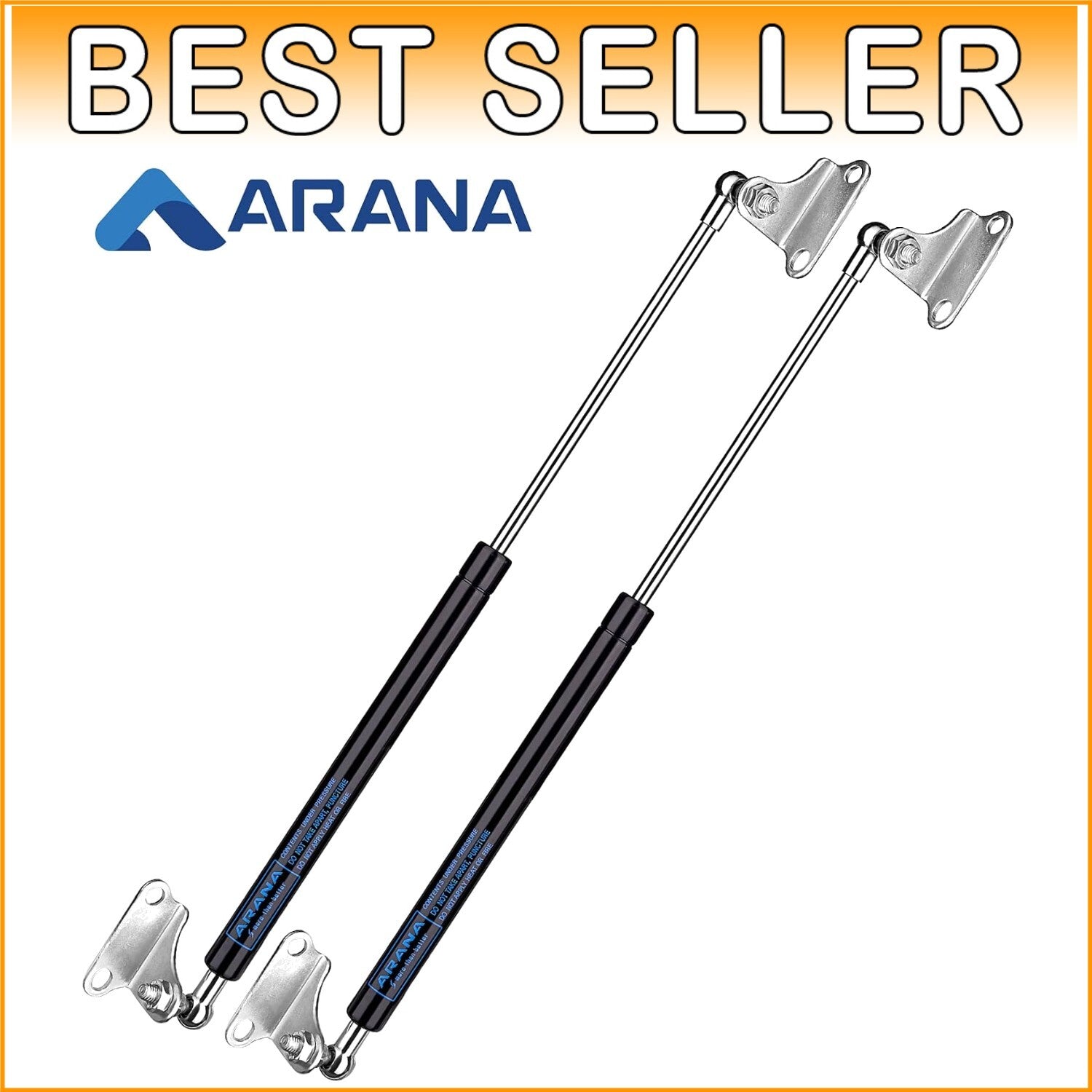 Effortless 150 LB Gas Strut Shock with Brackets for RV & Boat Hatch Installation