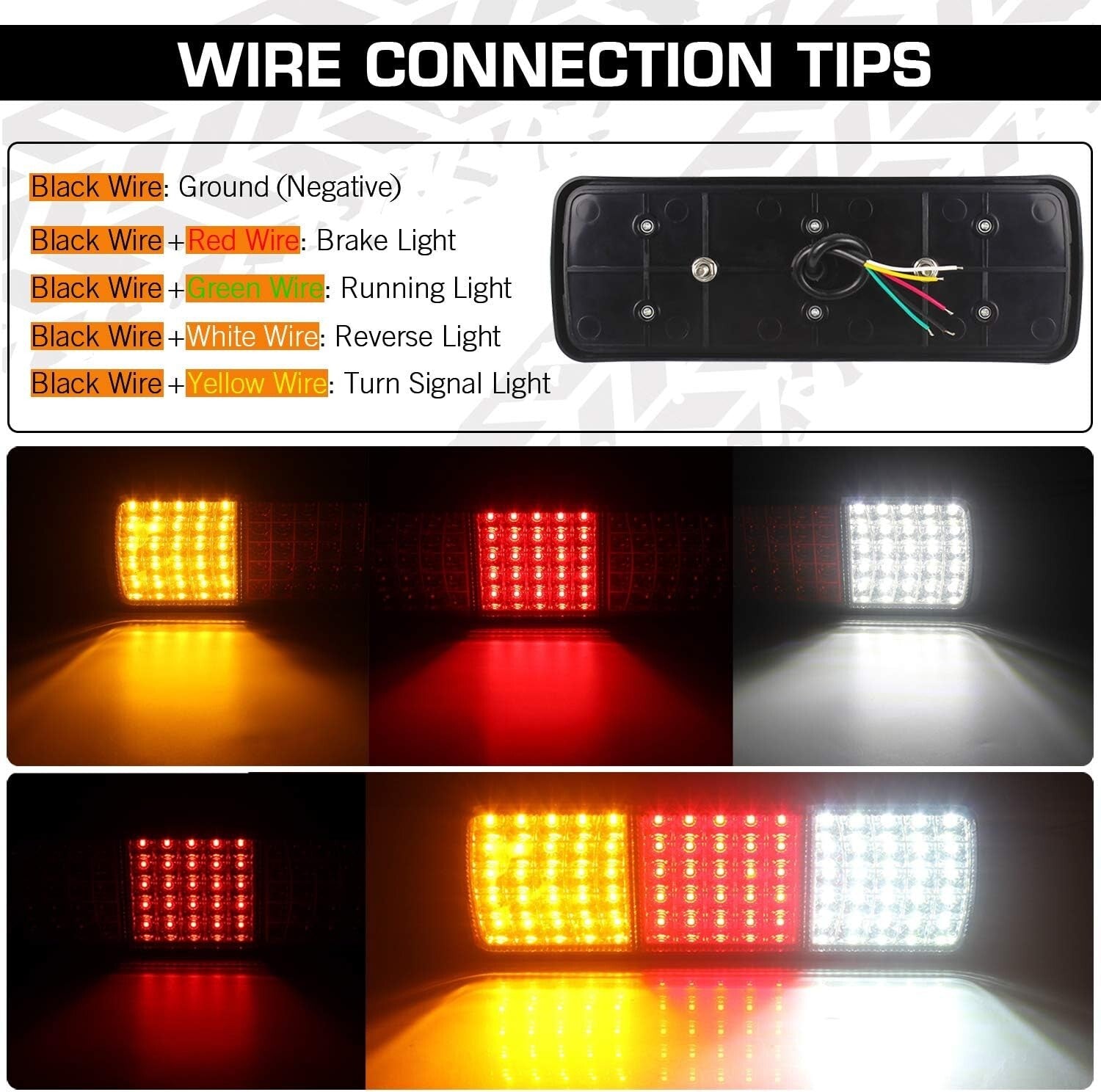 Durable 75 LED Tail Light Bar - Easy Installation, Waterproof for Trucks & Boats