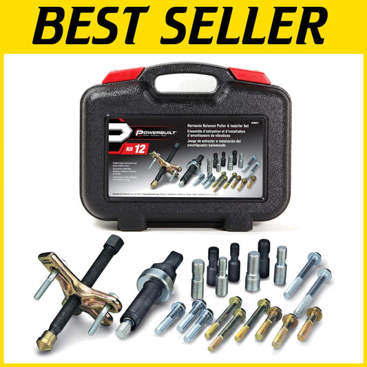 Automotive Harmonic Balancer Removal and Installation Tool Set - 22 Pieces