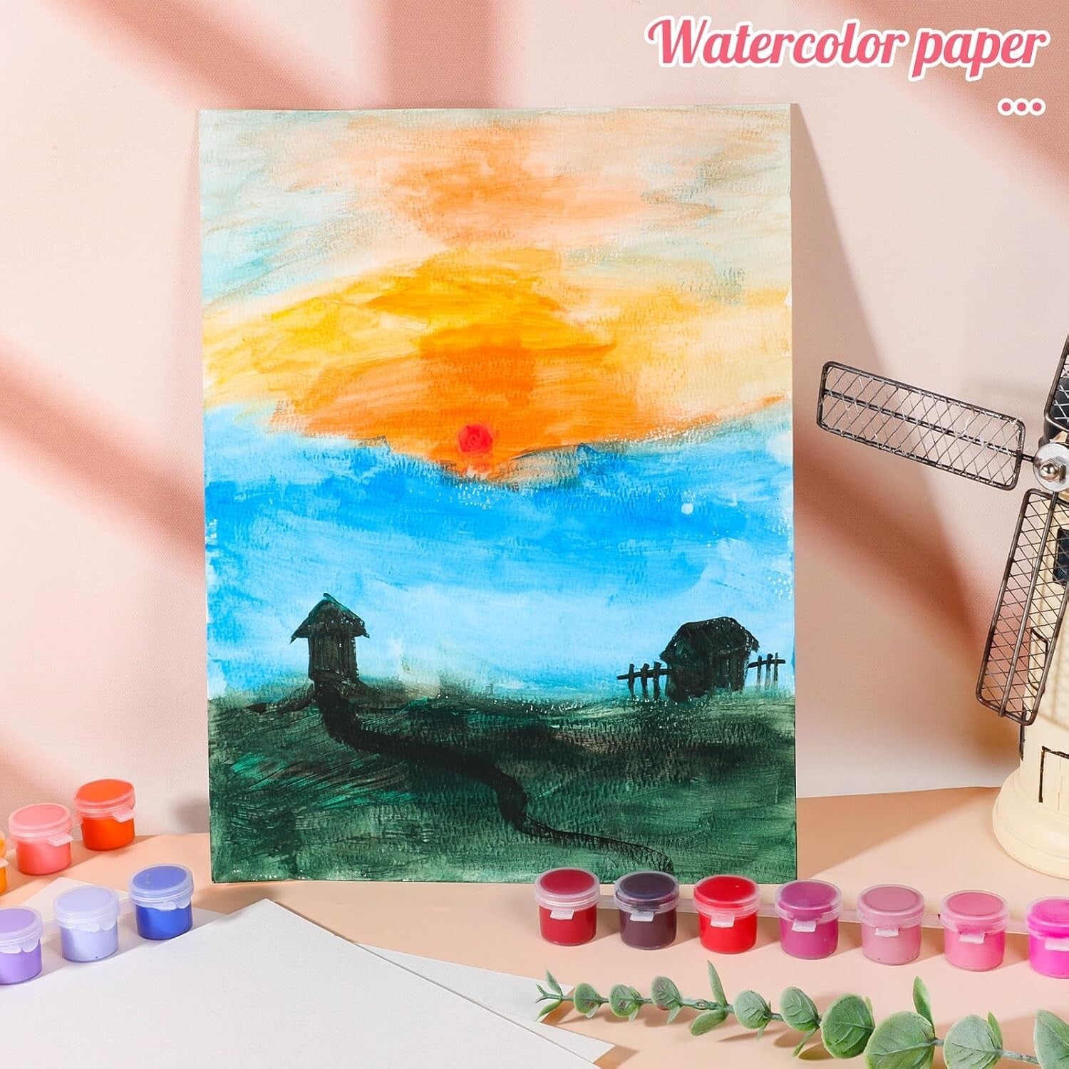 120 Sheets of 9x12 Cold Press Watercolor Paper - Ideal for Gifts & Projects