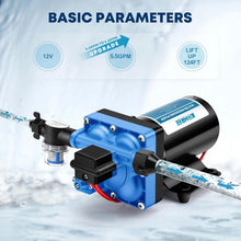 Load image into Gallery viewer, Versatile 12 Volt Water Pump with 55PSI Pressure - Perfect for RVs &amp; Marine Use
