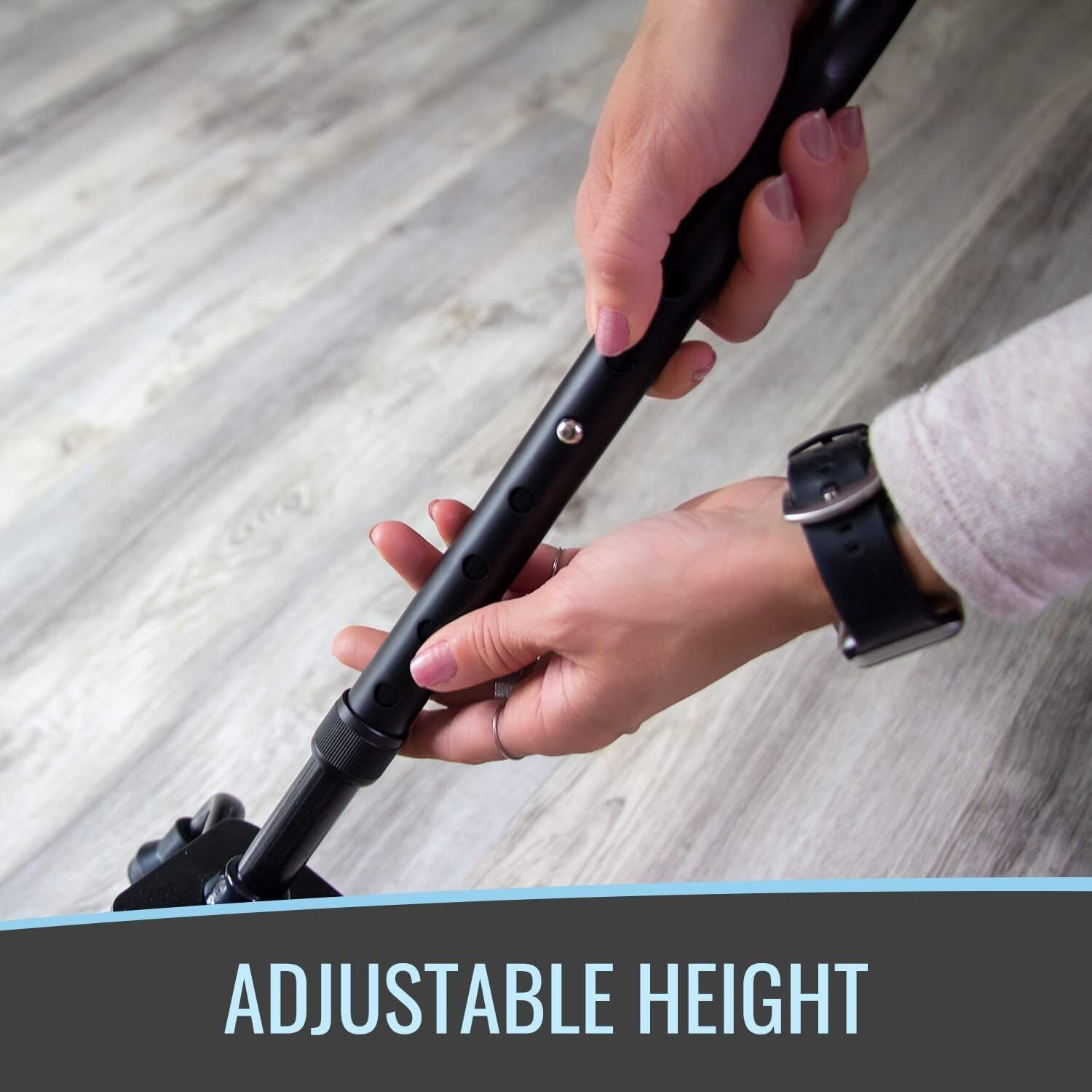 Durable Quad Walking Cane with Foam Handles for Enhanced Stability & Comfort