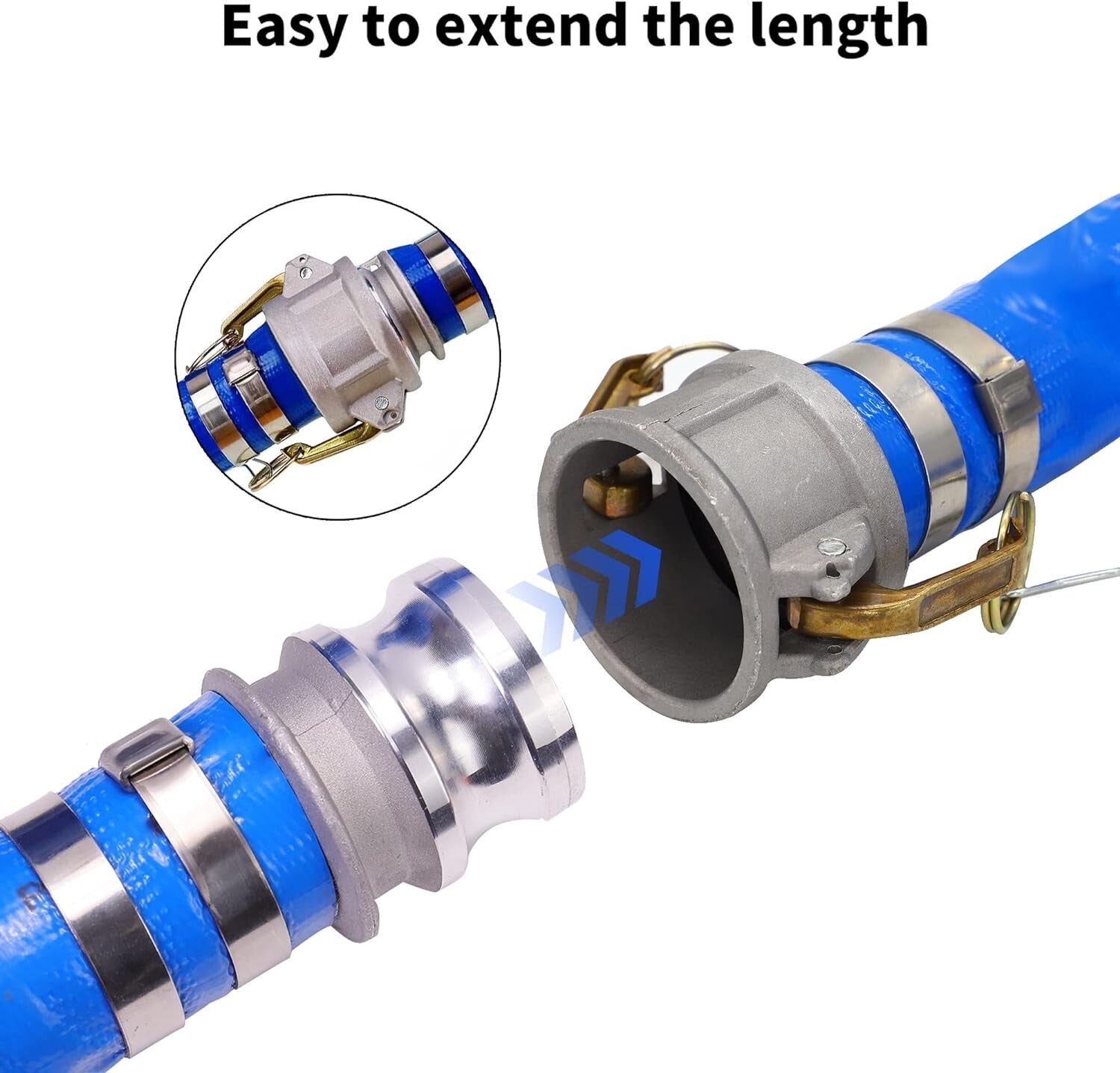 Versatile 100ft 2-Inch PVC Discharge Hose with Cam Lock & Leak-Free Performance