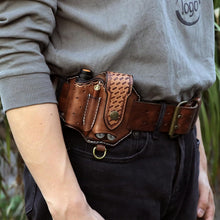 Load image into Gallery viewer, Genuine Leather EDC Tool Organizer with 3 Pockets - Perfect for Everyday Carry