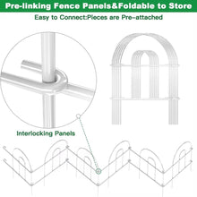 Load image into Gallery viewer, Elegant White Metal Garden Edging 35ft for Animals - Easy Setup &amp; Customizable