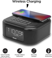 Load image into Gallery viewer, Multifunctional Alarm Clock with Wireless Charging Pad &amp; Bluetooth Music Speaker
