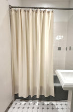 Load image into Gallery viewer, American-Made Cotton Shower Curtain Natural | 70" x 74" Perfect for Any Bathroom
