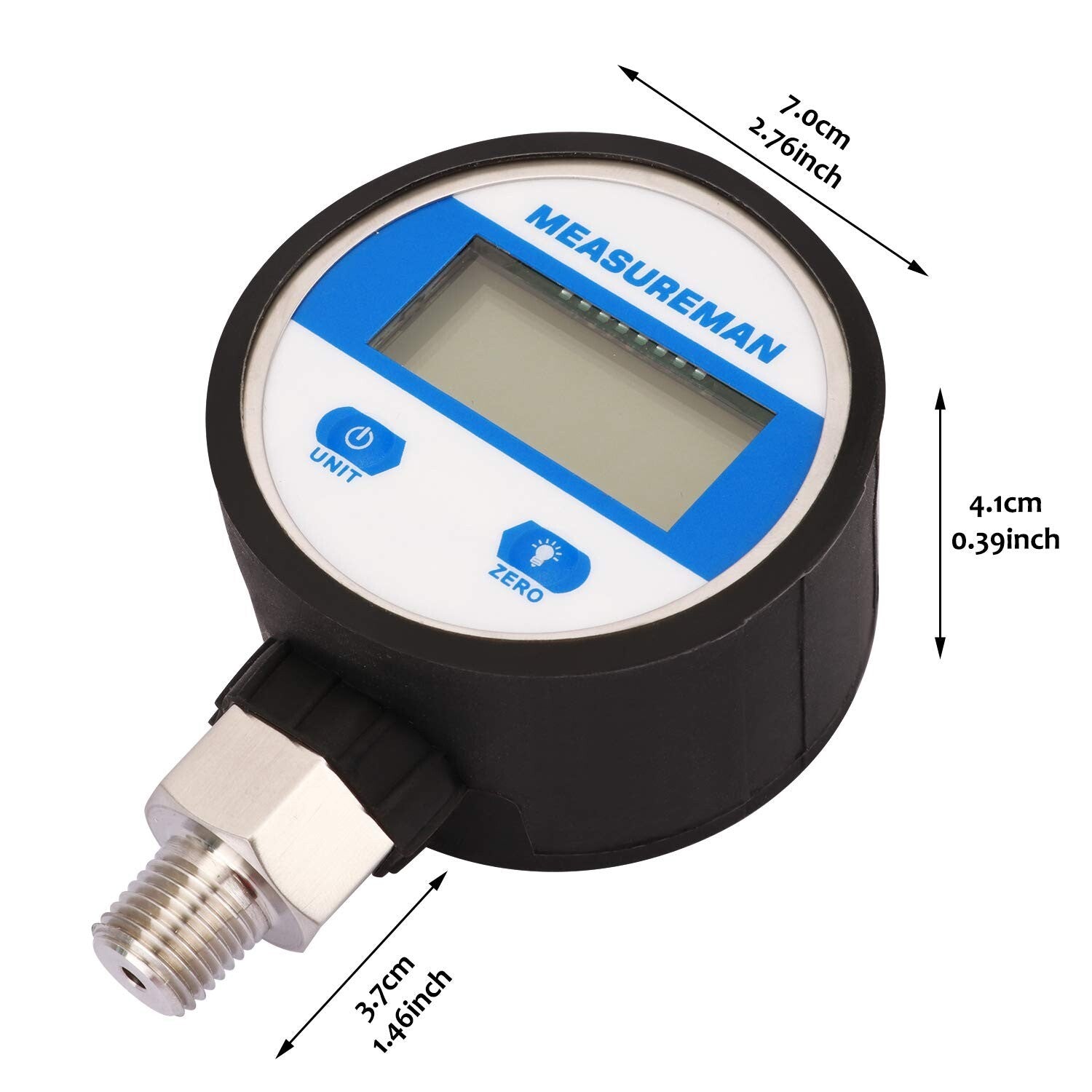 Compact 2-1/2" Stainless Steel Gauge for Accurate -15psi Vacuum Measurement