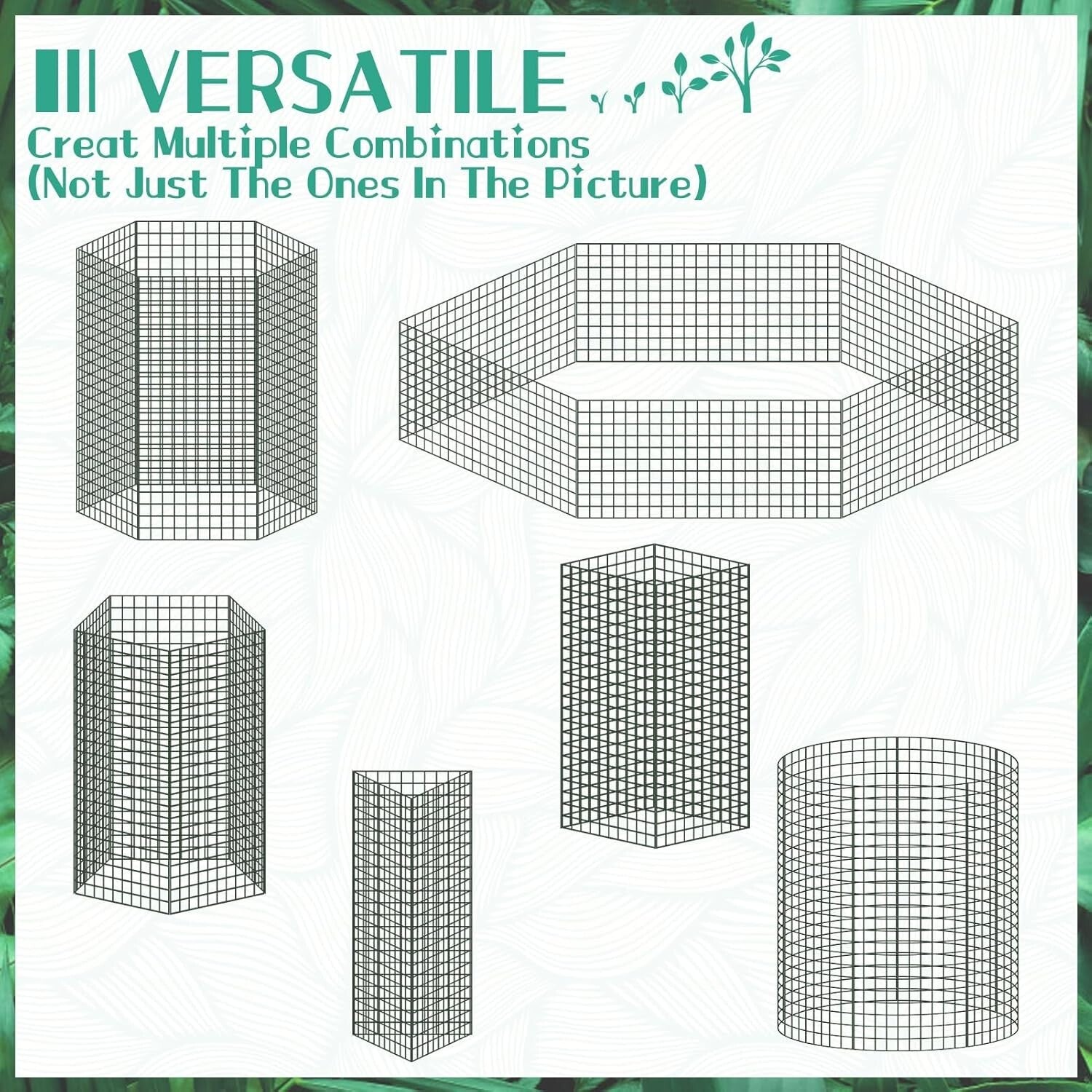 Comprehensive Plant Protection Set - 10 Oversized Wire Cages with Ground Stakes