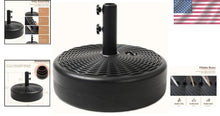 Load image into Gallery viewer, Weather-Resistant 70 lb Fillable Base for Market Table Umbrellas - Black Finish