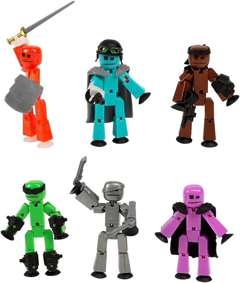 Collectable Off The Grid 6 Pack - Poseable Figures with Stop Motion Accessories