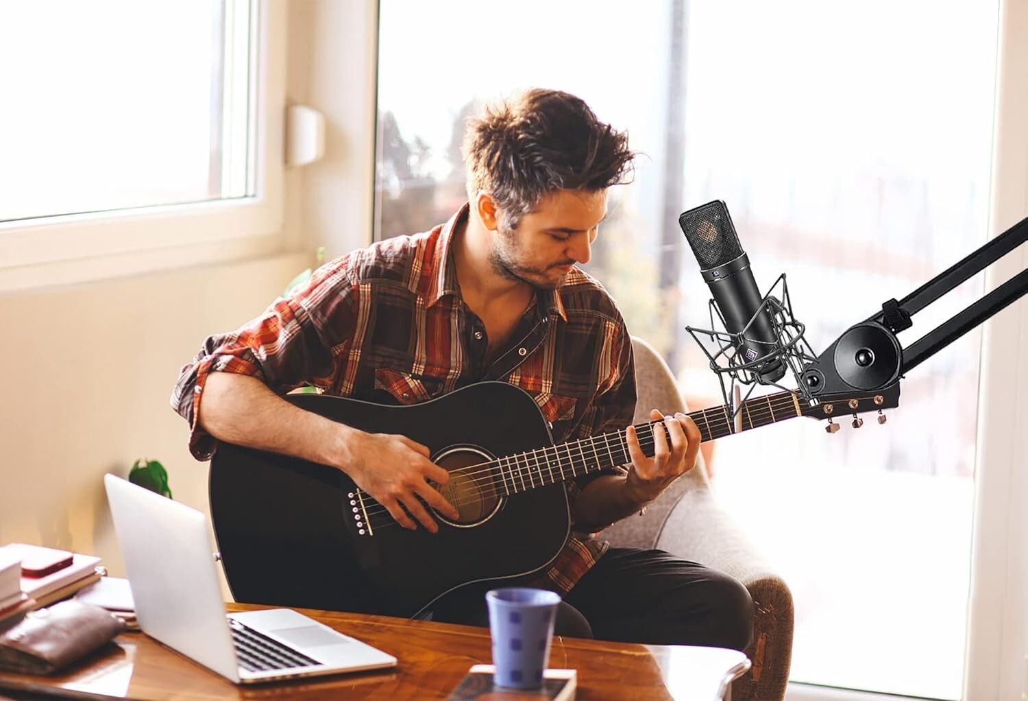 Versatile Shockmount Stand for Neumann Microphones - 5/8"-3/8" Adaptor Included